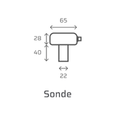 Velocity probe for laboratory fume hood 